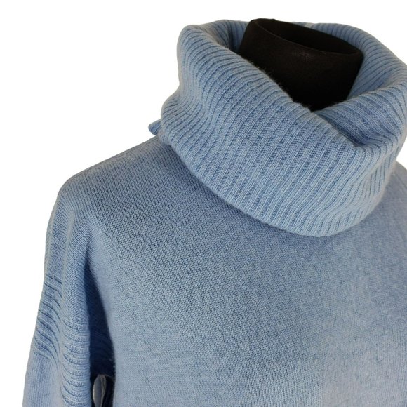 NEW Diane von Furstenberg Ahiga Sweater Light Blue Wool Cashmere Turtleneck XS - Picture 7 of 12